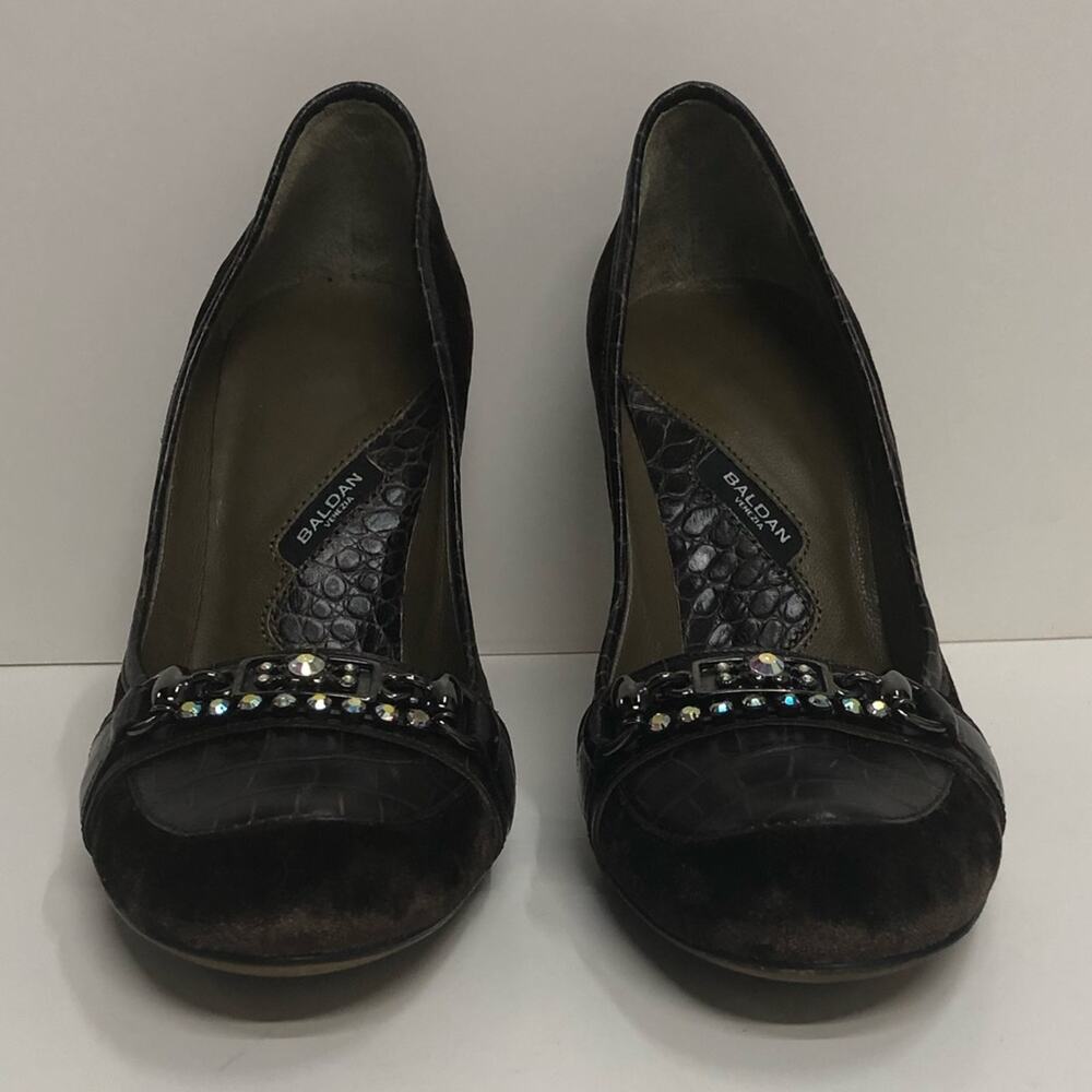 Baldan Made in Italy Brown Velvet High Heel